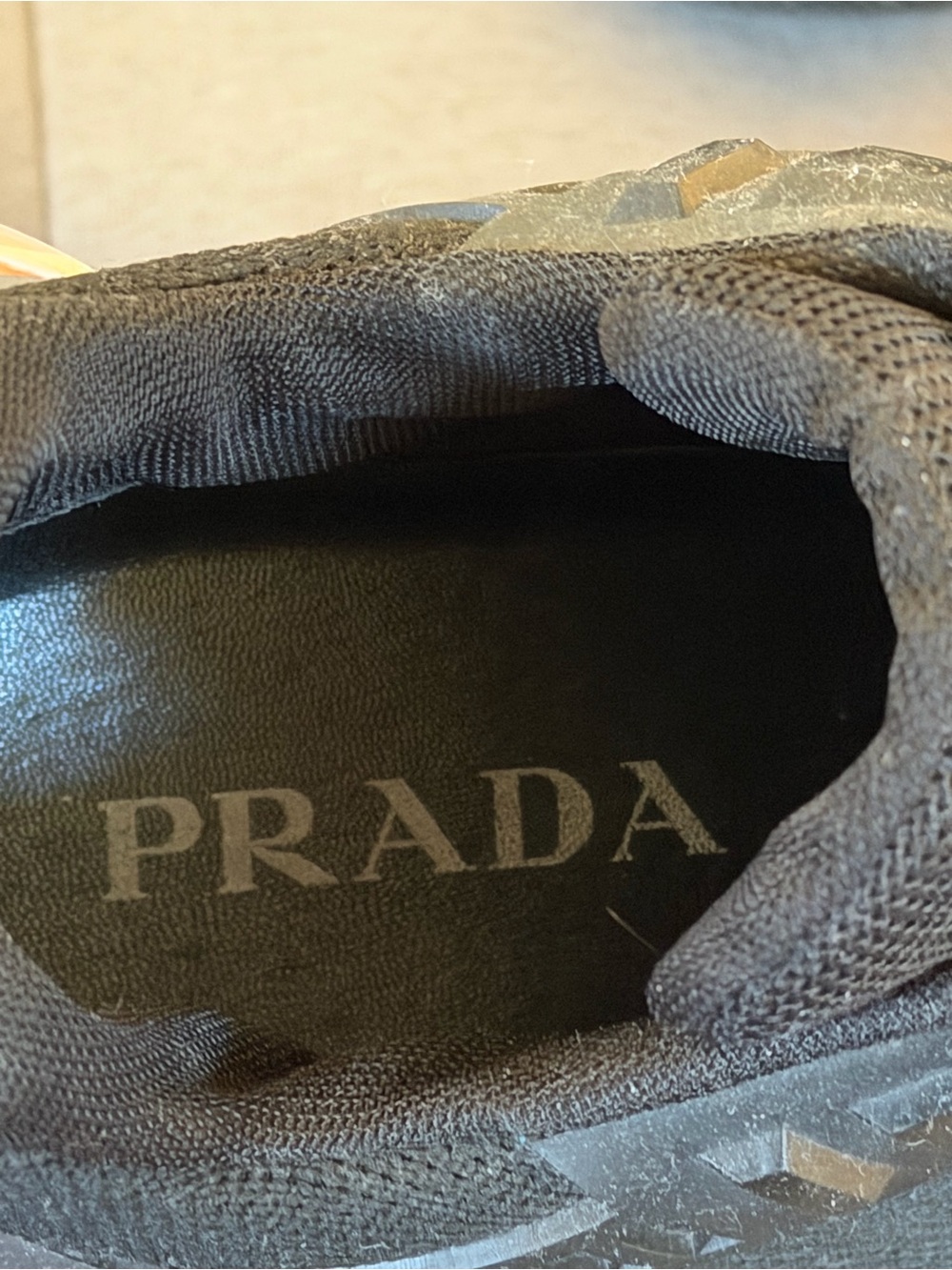 Prada Black Mesh Sneakers with Clear Bubble Sole - Picture 4 of 4
